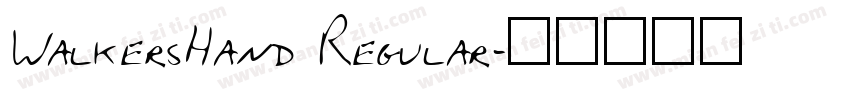 WalkersHand Regular字体转换